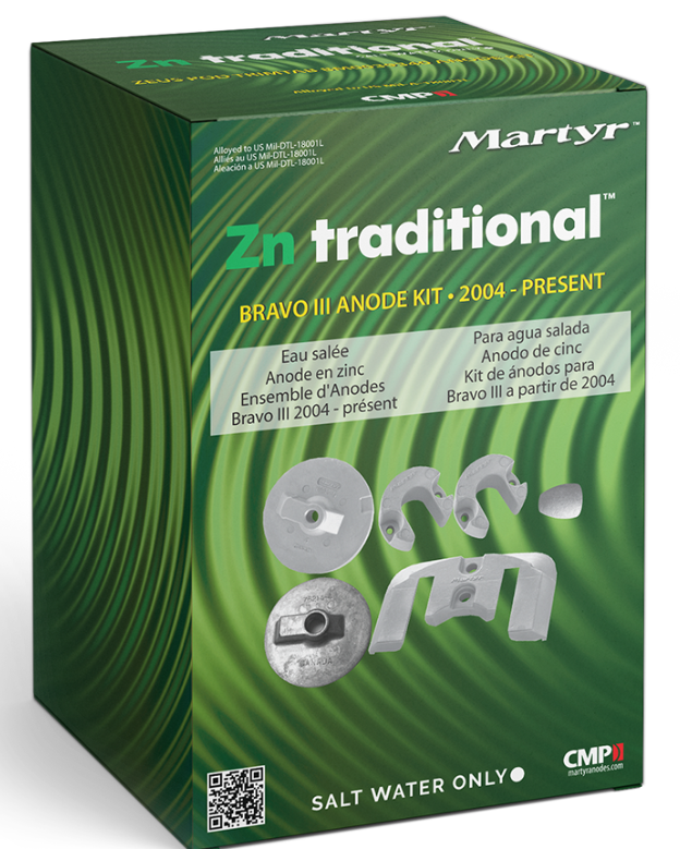 Martyr Bravo III 2004-Present Zinc Anode Kit