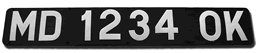 Bernard RP2400-W Registration Plates