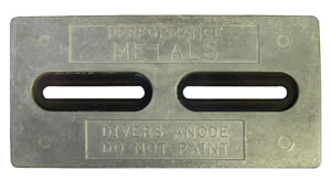 Performance Metals Divers Plate Aluminum Anode 12" X 6"
