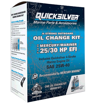 Mercury / Quicksilver 8M0081911 Oil Change Kit 25 30hp 25w40