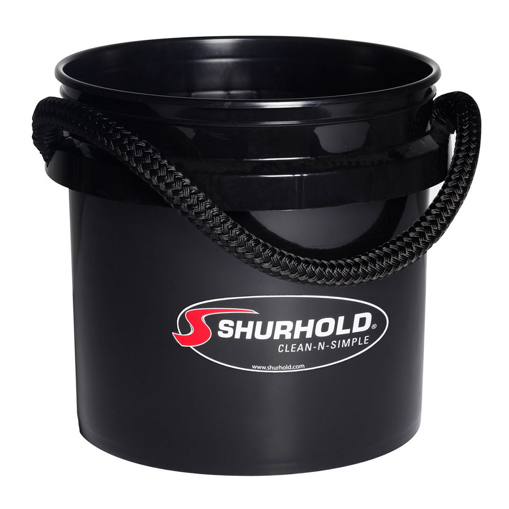 Shurhold Worlds Best Rope Handle Bucket - 3.5 Gallon - Black [2432]