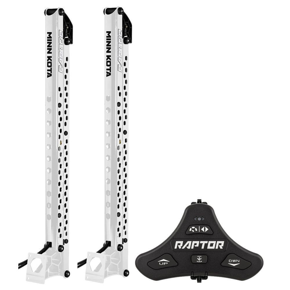 Minn Kota Raptor Bundle Pair - 10' White Shallow Water Anchors w/Active Anchoring  Footswitch Included [1810631/PAIR]