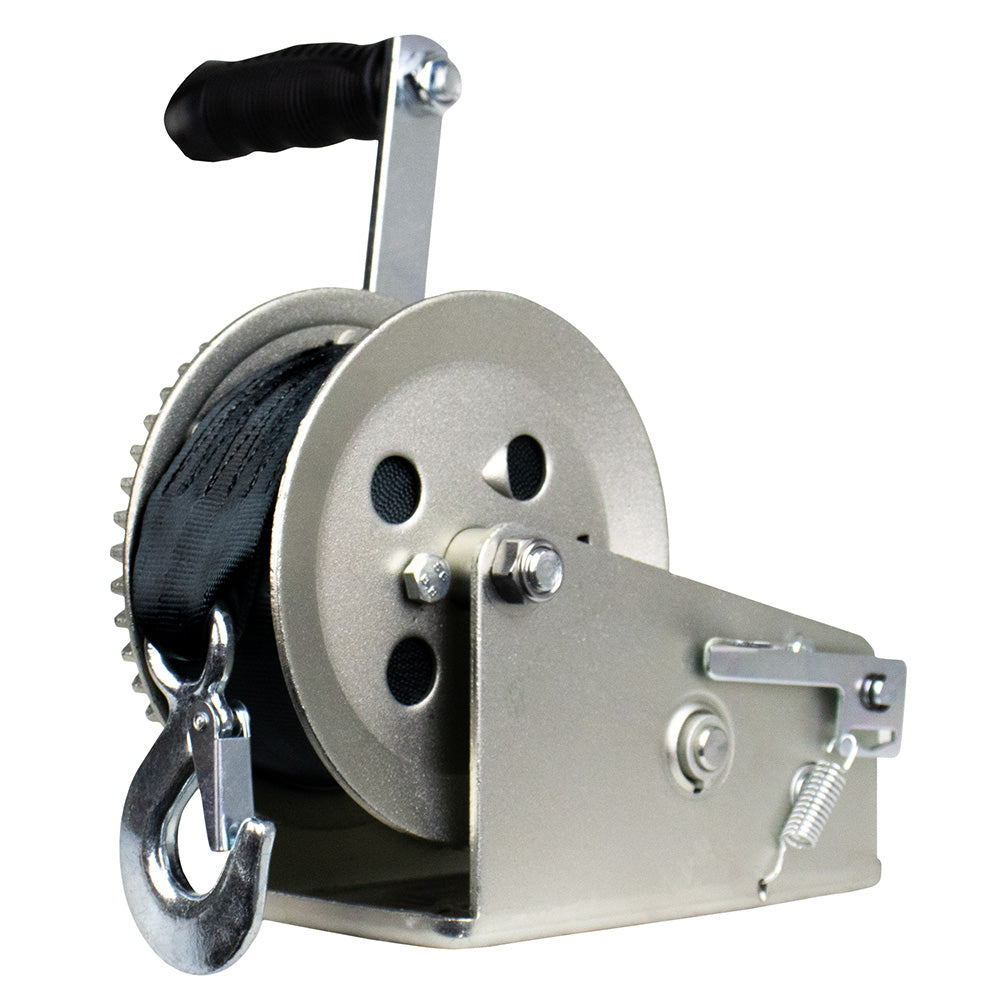 Powerwinch Utility Series Winch 2,500lb, 2 Speed, 6" Crank Arm - Zinc [21500-W-2500-6-Z-R]
