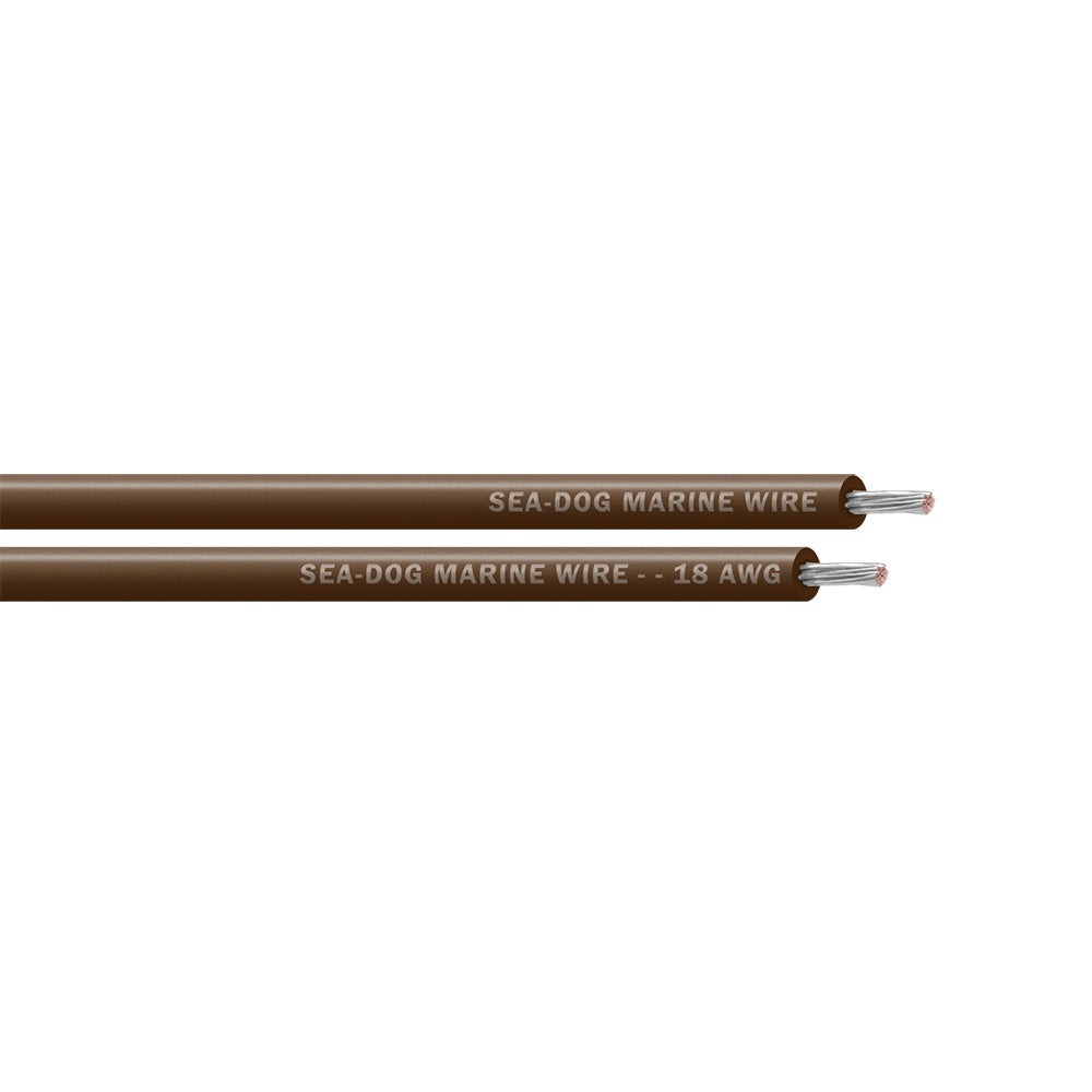 Sea-Dog 18 AWG Brown Primary Wire - 100' [8018072]