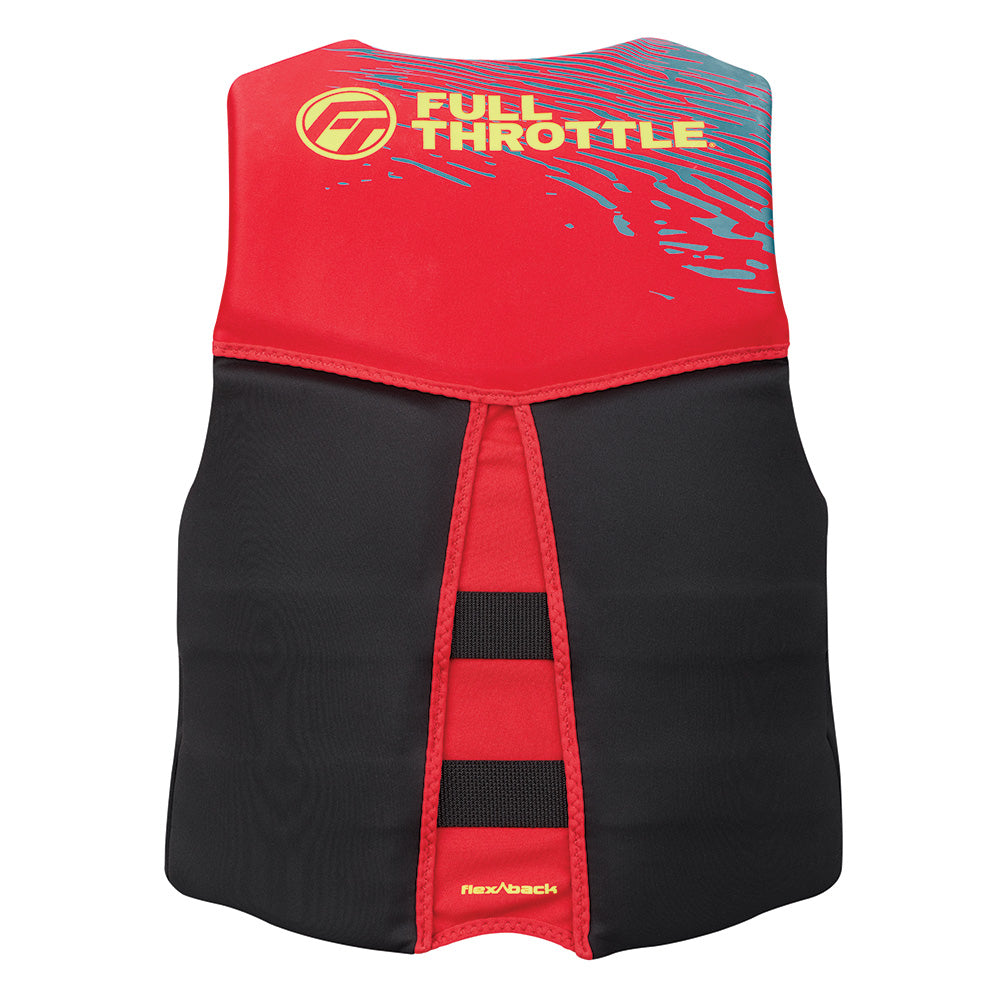 Full Throttle Men's Rapid-Dry Flex-Back Life Jacket - L - Red/Black [142500-100-040-26]