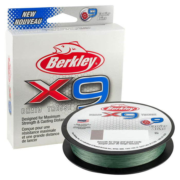 Berkley x9 Braid Low-Vis Green - 8lb - 164 yds - X9BFS8-22 [1486811]