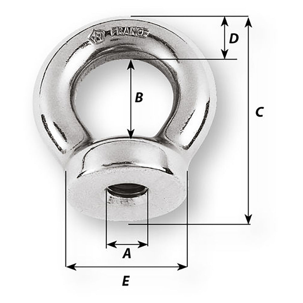 Wichard 12mm Eye Nut - Thread M16 x 200mm [6368W]