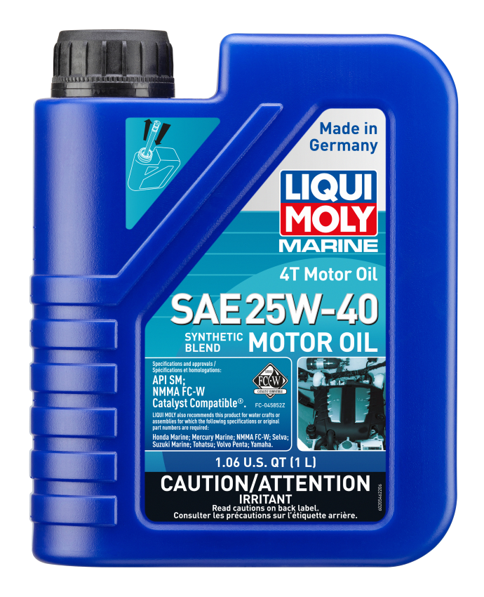 LIQUI MOLY Marine 4 Stroke Motor Oil SAE 25W-40 Synthetic Blend