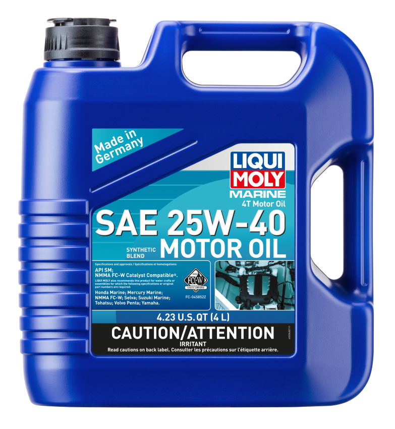 LIQUI MOLY Marine 4 Stroke Motor Oil SAE 25W-40 Synthetic Blend