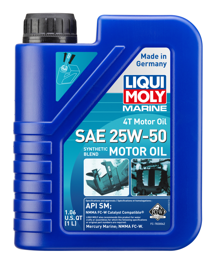 LIQUI MOLY Marine 4 Stroke Motor Oil SAE 25W-50 Synthetic Blend