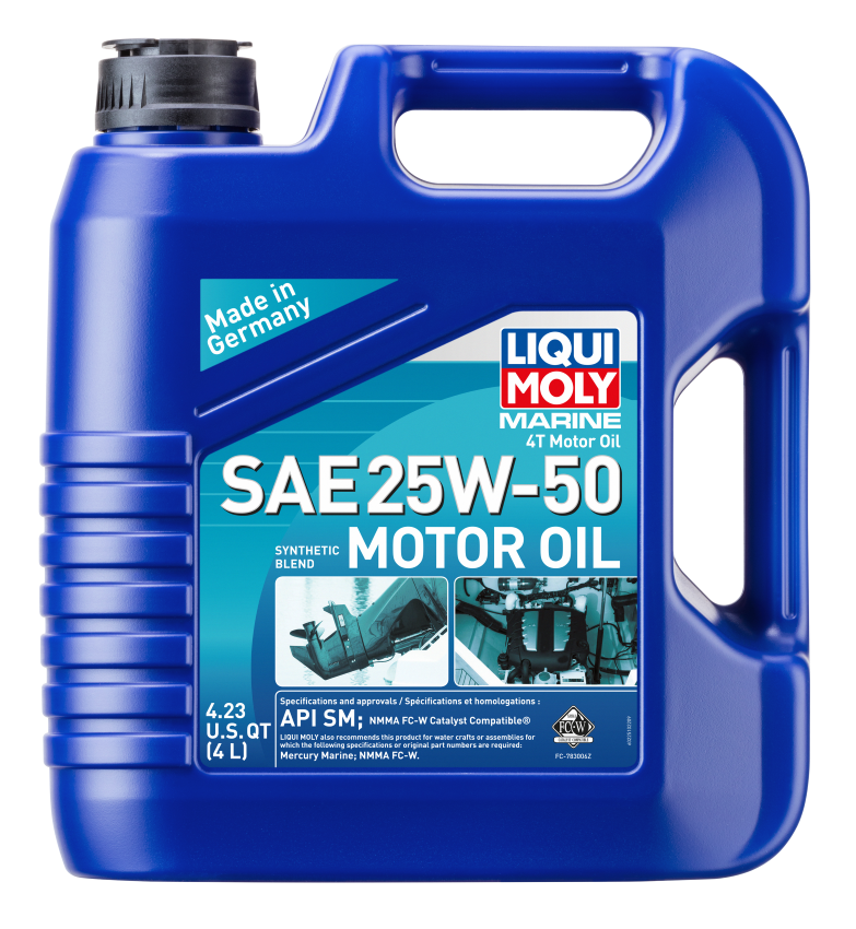 LIQUI MOLY Marine 4 Stroke Motor Oil SAE 25W-50 Synthetic Blend