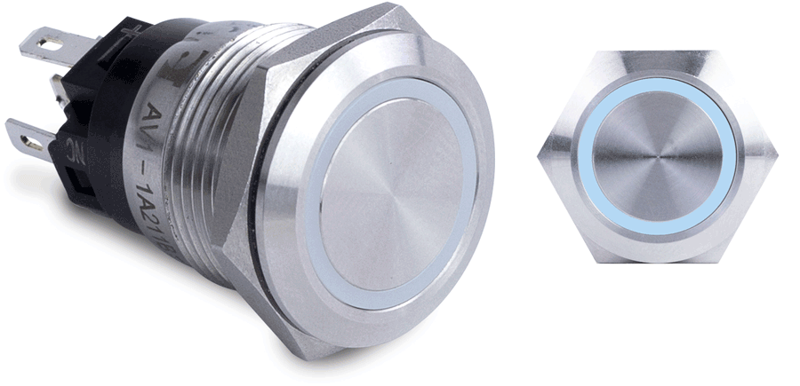 Sierra Off-On Button 10a Blue [AV10040B]