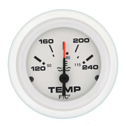 Seastar Watr Temp Gauge 120-240 Arctic [68376P]