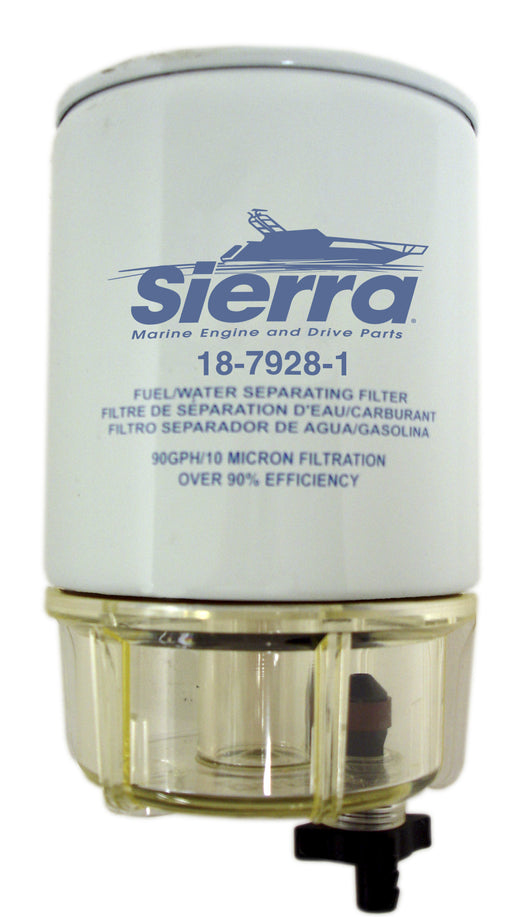 Sierra 1879281 Fuel Water Separator Assembly Clear Bowl