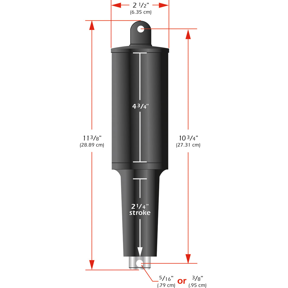 Lenco 101XD Extreme Duty Actuator - 12V - 2-1/4" Stroke - 5/16" Hardware [15055-001]