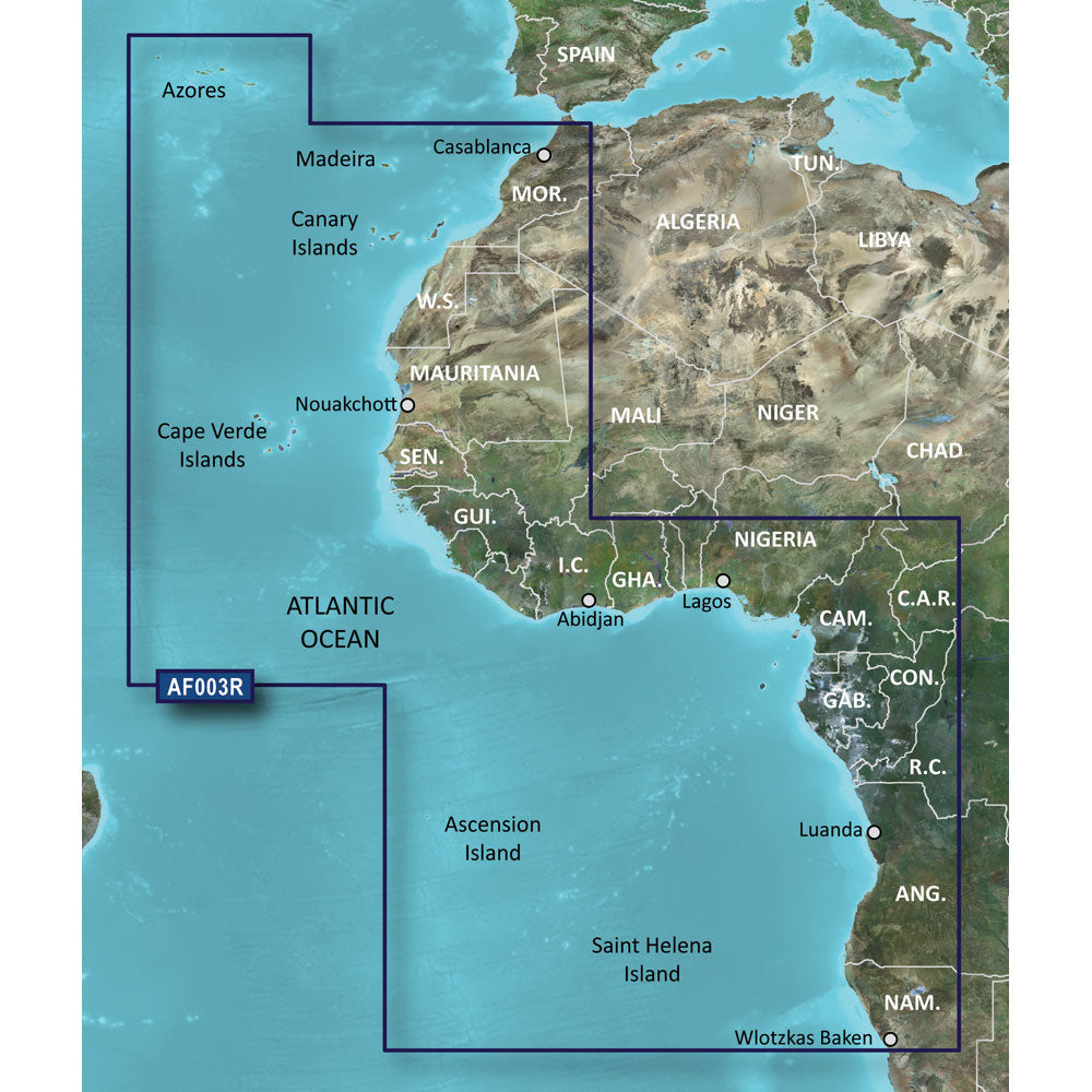 Garmin BlueChart g3 HD - HXAF003R - Western Africa - microSD/SD [010-C0749-20]