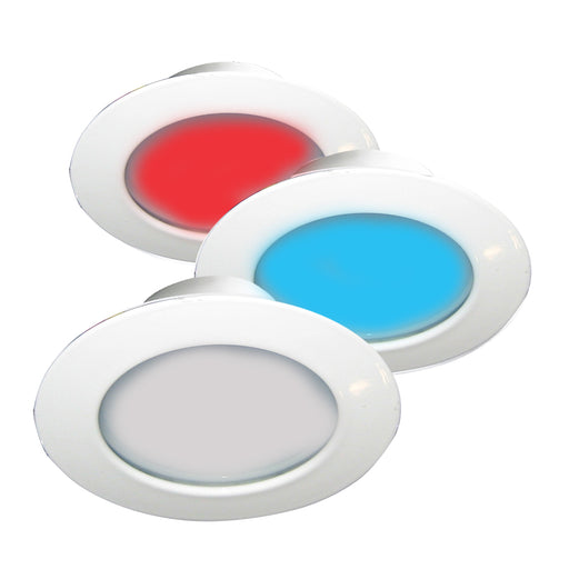 i2Systems Apeiron A3120 Screw Mount Light - Red, Cool White & Blue - White Finish [A3120Z-31HAE]
