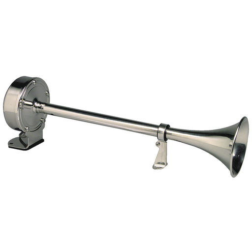 Schmitt Marine Deluxe All-Stainless Single Trumpet Horn - 24V [12427]