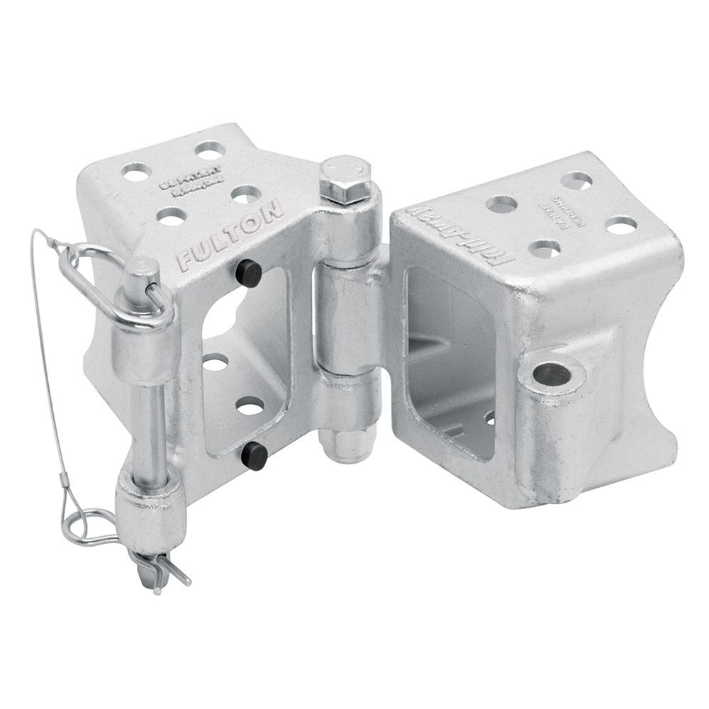 Fulton Fold-Away Bolt-On Hinge Kit 3" x 5" Trailer Beam, Rating 9,000 lbs., 48" Pivot, Z-Max 600 Zinc Finish [HDPB350101]