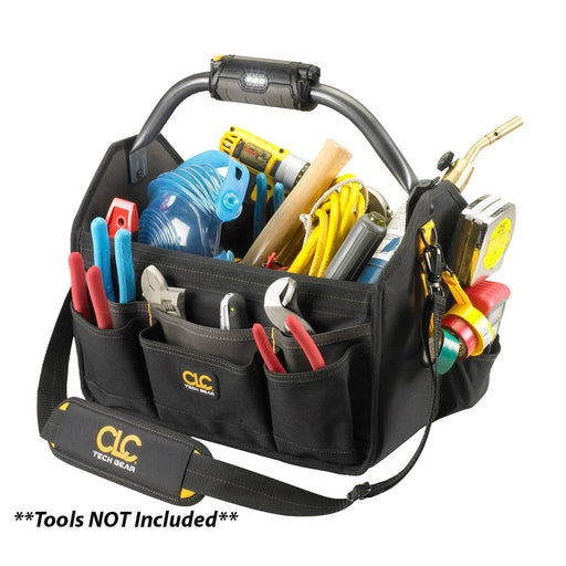 CLC L234 Tech Gear LED Lighted Handle Open Top Tool Carrier - 15" [L234]