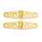 Whitecap Strap Hinge - Polished Brass - 4" x 1" - Pair [S-604BC]