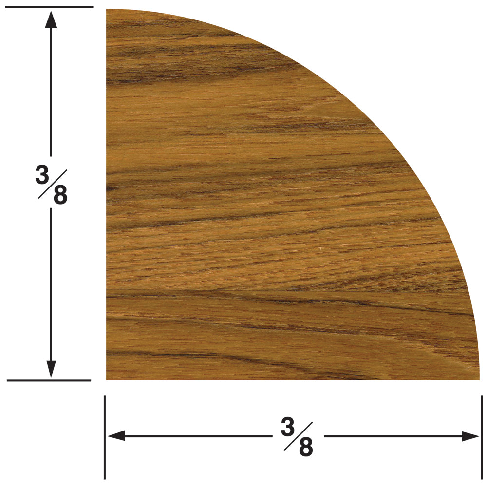 Whitecap Teak Quarter Round Molding Small - 5' [60851]