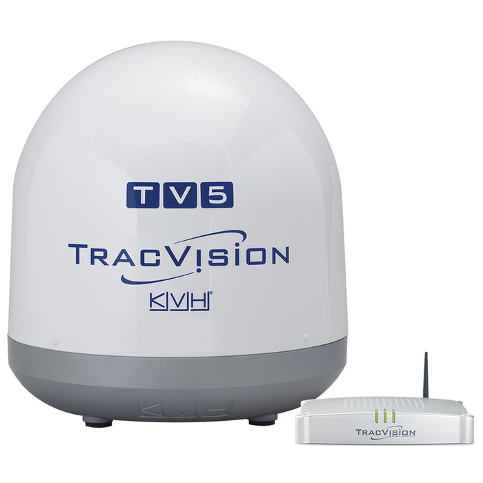 KVH TracVision TV5 w/IP-Enabled TV-Hub  Linear Universal Quad-Output LNB w/Autoskew  GPS [01-0364-34]