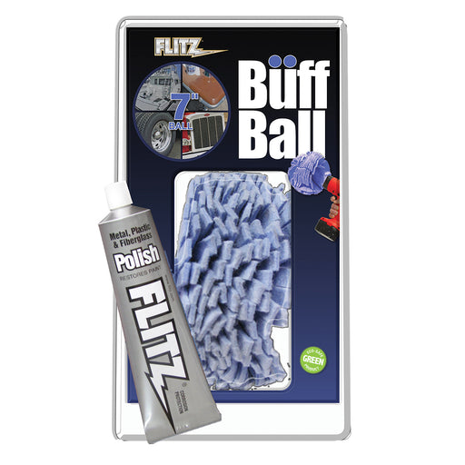 Flitz Buff Ball - Extra Large 7" - White w/1.76oz Tube Flitz Polish [WB 201-50]