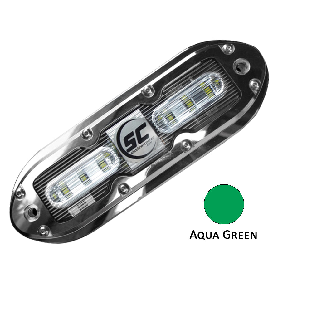 Shadow-Caster SCM-6 LED Underwater Light w/20' Cable - 316 SS Housing - Aqua Green [SCM-6-AG-20]