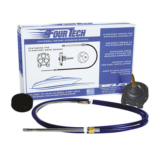 Uflex Fourtech 6' Mach Rotary Steering System w/Helm, Bezel & Cable [FOURTECH06]