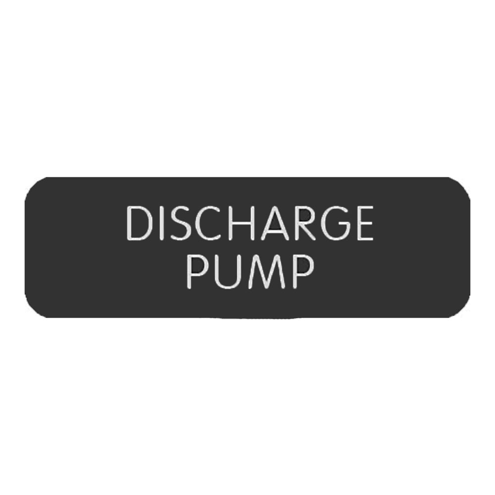 Blue SeaLarge Format Label - "Discharge Pump" [8063-0137]