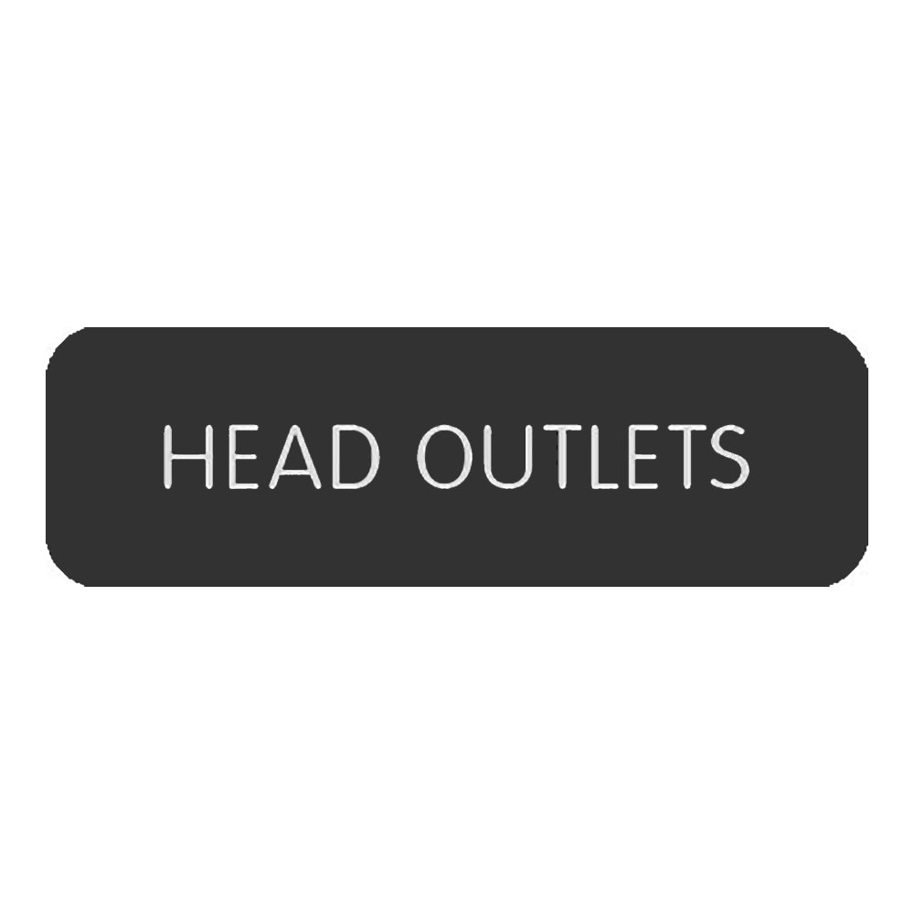 Blue SeaLarge Format Label - "Head Outlets" [8063-0255]