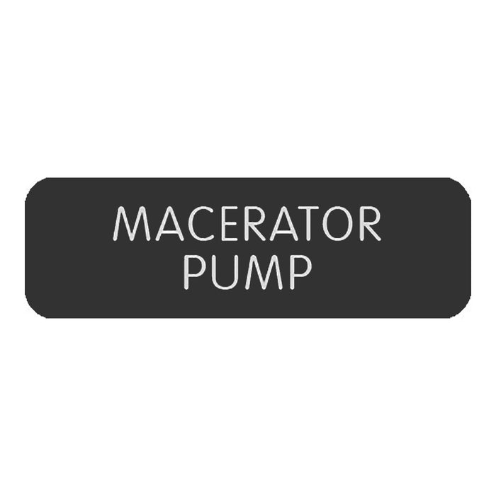 Blue SeaLarge Format Label - "Macerator Pump" [8063-0308]