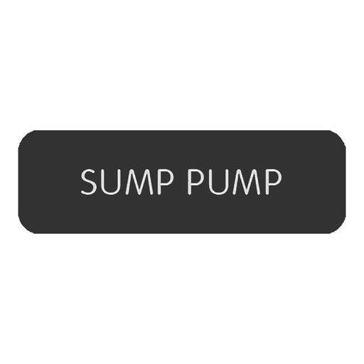 Blue SeaLarge Format Label - "Sump Pump" [8063-0410]