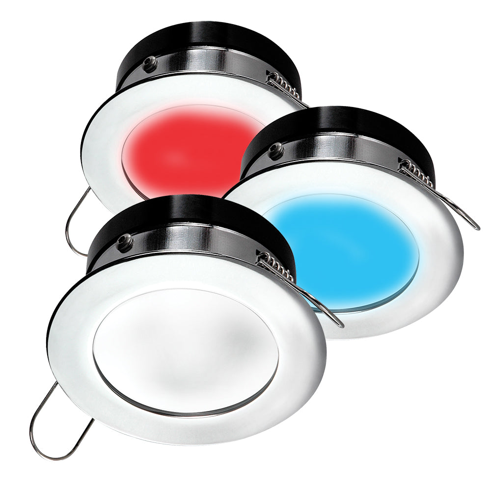 i2Systems Apeiron Pro A503 - 3W - Round -Cool White/Red/Blue - Round - Chrome Finish [A503-11AAG-HE]