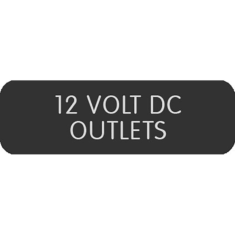 Blue Sea Large Format Label - "12V DC Outlets" [8063-0004]