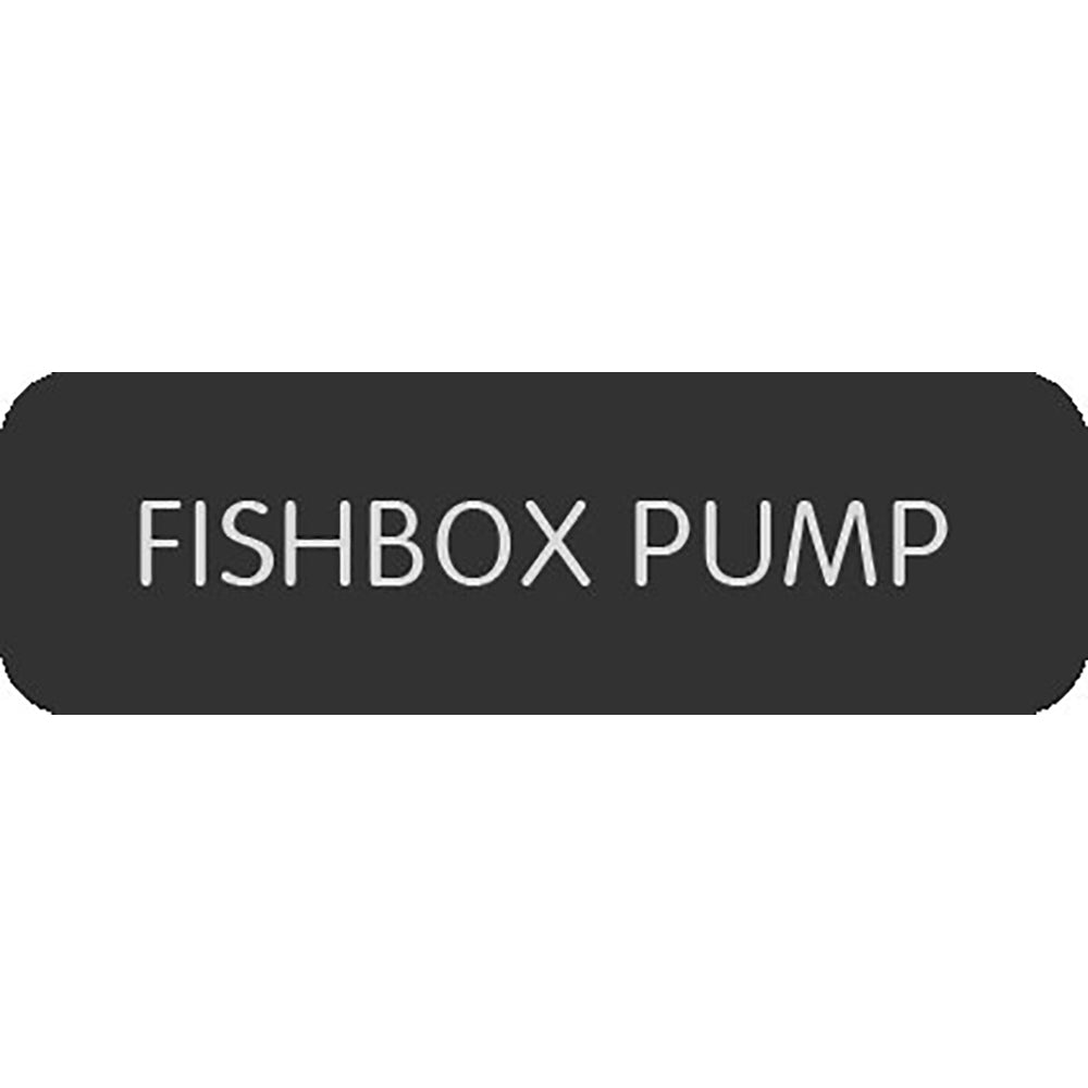 Blue Sea Large Format Label - "Fishbox Pump" [8063-0520]