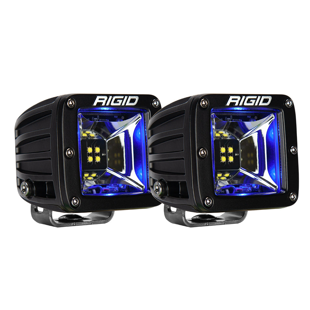 RIGID Industries Radiance Scene Lights - Surface Mount Pair - Black w/Blue LED Backlight [68201]