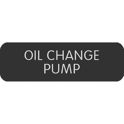 Blue Sea Large Format Label - "Oil Change Pump" [8063-0331]