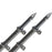 TACO 18 Deluxe Outrigger Poles w/Rollers - Silver/Black [OT-0318HD-BKA]