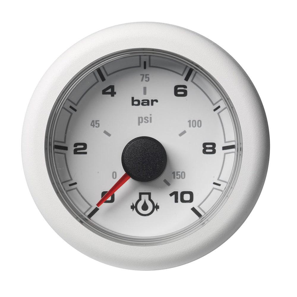 Veratron 52MM (2-1/16") OceanLink Engine Oil Pressure - 10 Bar/150 PSI - White Dial  Bezel [A2C1066010001]