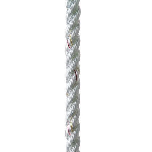 New England Ropes 3/8" Premium 3-Strand Dock Line - White w/Tracer - 20 [C6050-12-00020]