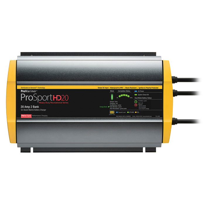 ProMariner ProSportHD 20 Gen 4 - 20 Amp - 2 Bank Battery Charger [44020]