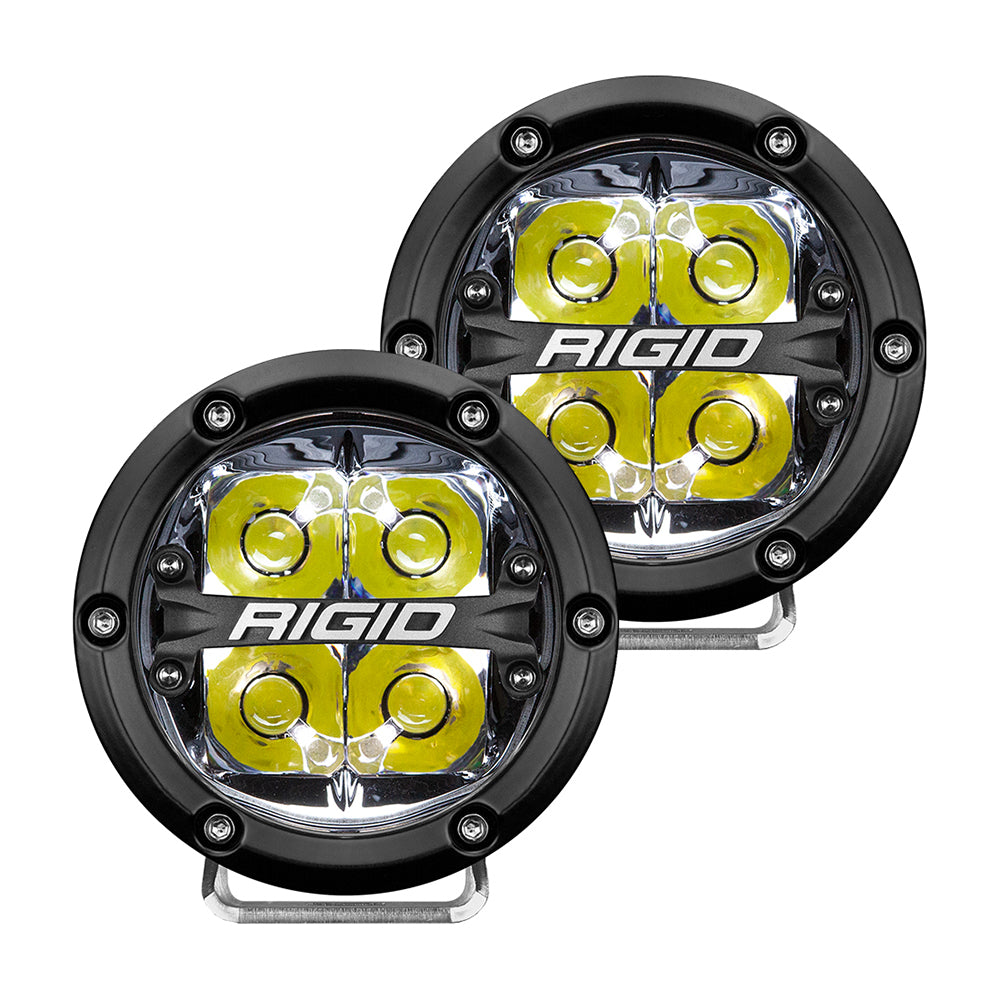 RIGID Industries 360-Series 4" LED Off-Road Spot Beam w/White Backlight - Black Housing [36113]