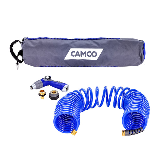 Camco 40 Coiled Hose  Spray Nozzle Kit [41982]