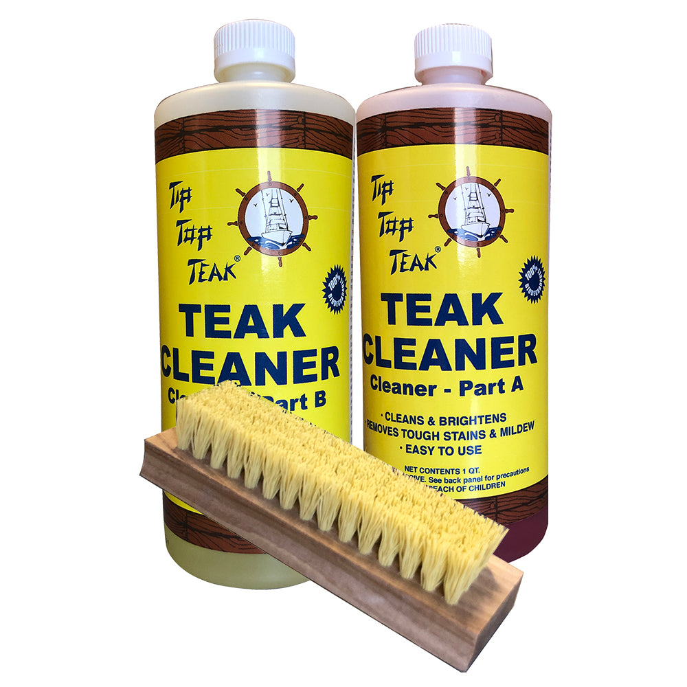 Tip Top Teak Cleaner Kit Part A  Part B w/Brush [TK860]
