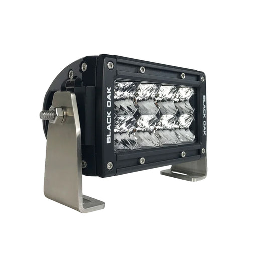 Black Oak Pro Series 3.0 Double Row 4" LED Light Bar - Spot Optics - Black Housing [4S-D5OS]