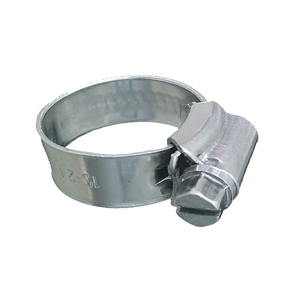 Trident Marine 316 SS Non-Perforated Worm Gear Hose Clamp - 3/8" Band - (3/4"  1-1/8") Clamping Range - 10-Pack - SAE Size 10 [705-0581]