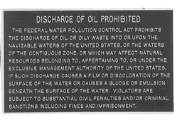 Bernard P-204 Oil Discharge Plaque