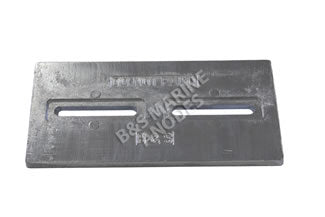 B & S Marine Slotted Znc Plate 1/2"X6"X12" [BSM12X6X12S]